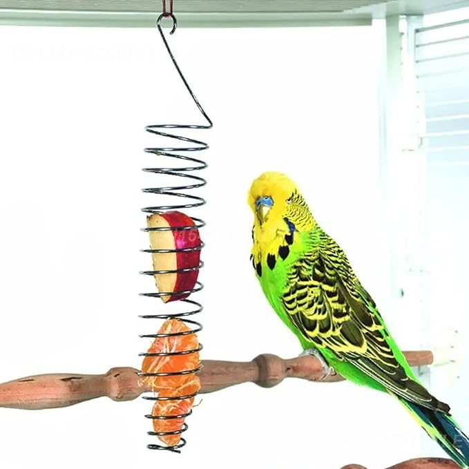 23CM Stainless Steel Bird Foraging Toy Feeder for Cockatoos Cone-Tailed Parrots, etc. 1PCS