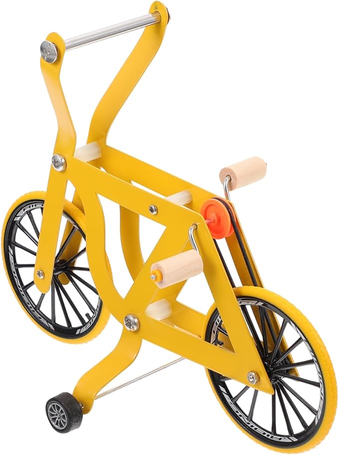 Toddmomy Parrot Bike Toy 7.87 Inch Interactive Bird Training Toy for Parakeets Conures Cockatiels Educational Intelligence Development and Physical Exercise