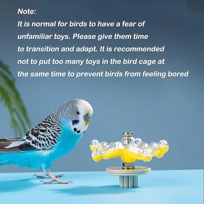 Windmill Roller Parrot Toy Bird Toys Bird Cage Accessories Parakeet Toy Chewing Toy for Conure Cockatiel Budgies Lovebird Parrotlet Sun Conure Budgie Mini Macaw Small Medium Birds (Yellow)
