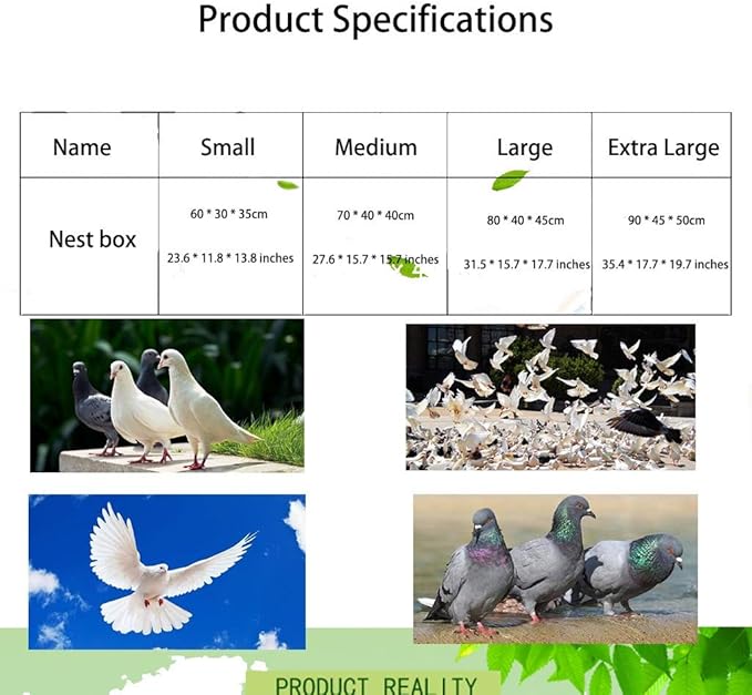 Bird cage Solid Wood Nest Box Pigeon Pairing Cage Pigeon Racing Homing Pigeon Nest Pigeon Supplies The Design of The Door Rotating Door Bolt (Color : Brown, Size : 804045 cm)