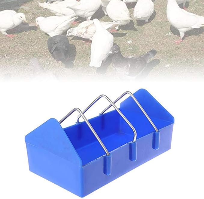 OMEM Bird Feeder Water Food Feeding,Bird Cage Feeder, Outdoor Feeding Trough,Storage Feed Supplies (20CM)