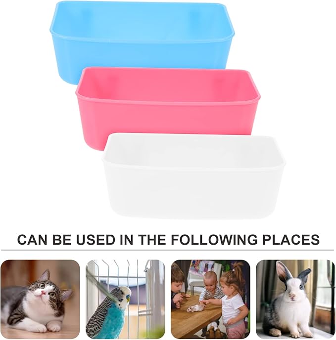 3pcs Bird Feeding Dish Cups Parrot Food Feeder Bowl Water Feeding Plate Bird Cage Accessories for Parakeet African Greys Conure Cockatiels Lovebird Budgie Chinchi