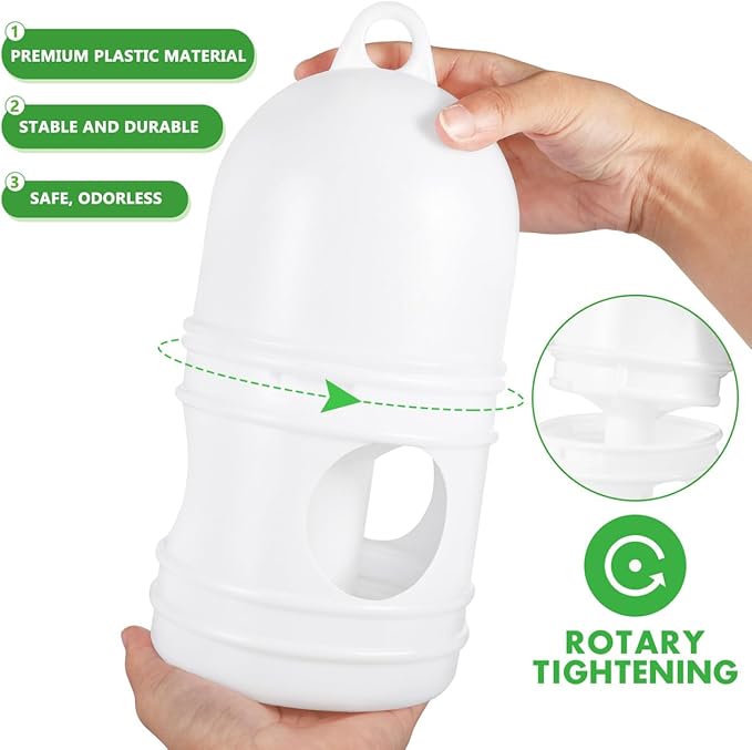 balacoo Pigeon Water Dispenser 9.44 Inch Plastic Birds Water Feeder Cup Odorless Stable Easy to Clean Outdoor and Cage Bird Waterer for Doves Parrots