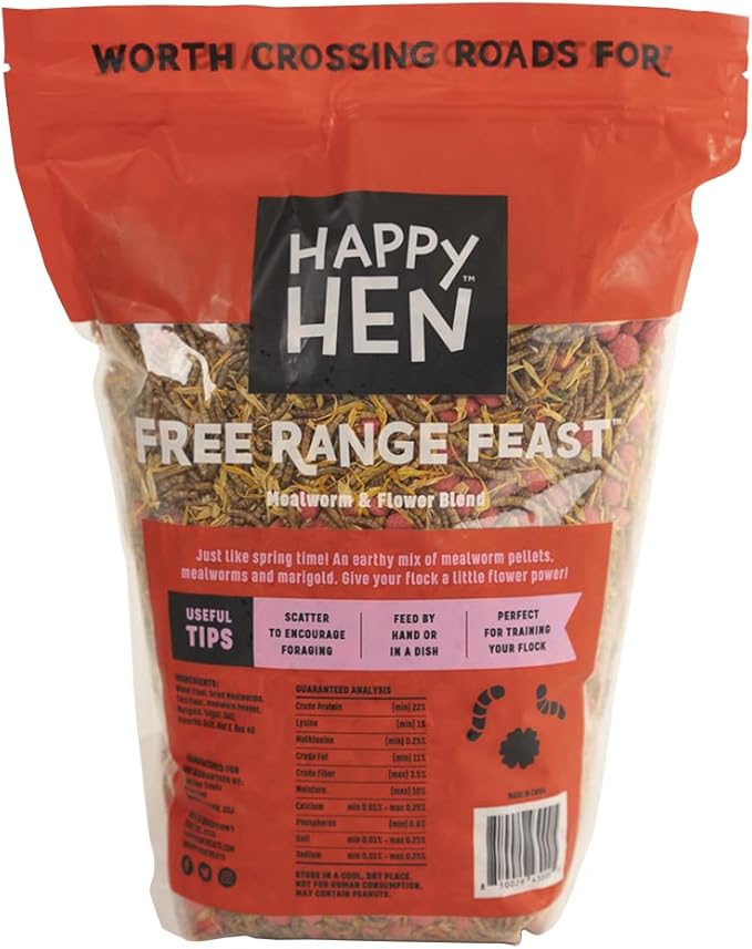 Happy Hen Treats Free Range Feast (Mealworm & Flower Blend)