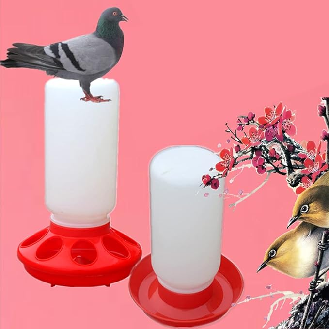 Chick Feeder and Waterer Combo 1 Quart Chicken Feeder 0.9 Quart Chicken Waterer Birds Poultry Feeding Equipment Plastic