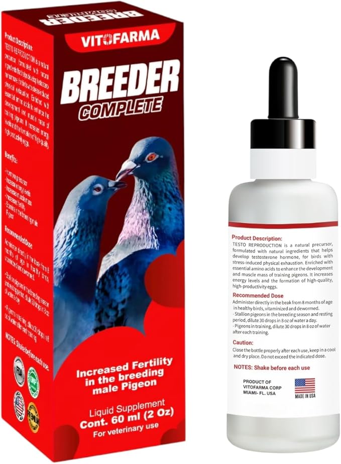 Supplements Multivitamin for Better Fertility Pigeons, Birds Supplement 60 ml