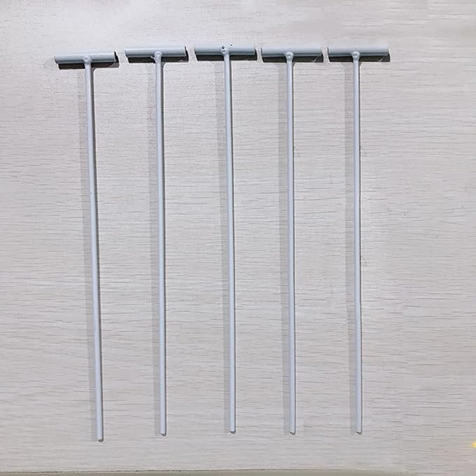 Amosfun 45pcs Pigeon Cage Door Bird Entrance - Iron T Shape One Way Bar Curtain for Bird Cages