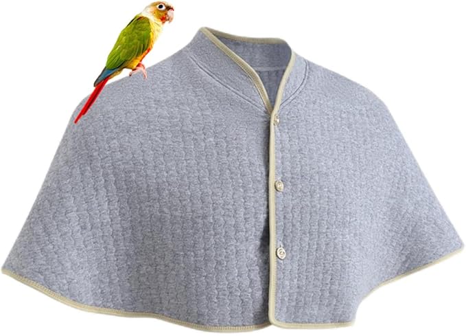 Parrot Anti-Scratch Shoulder Protector, Reusable Bird Shoulder Poop Protector For Parakeets Cockatiels Conures Lovebirds Finches Macaw (Blue)
