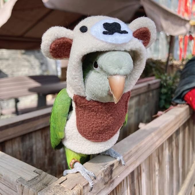 Bird Costume Bird Diaper Flight Suit Bird Bear Shape Bird Clothes Cosplay Photo Prop for Parrots Lovebird Parakeet Cockatiel Small Animals Apparel (with Diaper,Cockatiel)