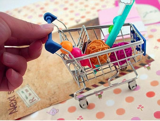 Hypeety Bird Toys Mini Shopping Handcart Trolley Parrot Intelligence Training and Playing Toy for Parakeets Budgies Cockatiel Conures Caique Quaker Lovebirds (Purple)