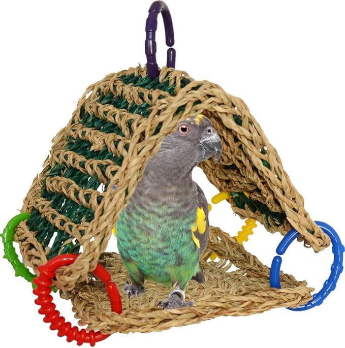 Super Bird Creations SB881 Seagrass Tent, Small/Medium Bird Size, 8” x 7” x 8”