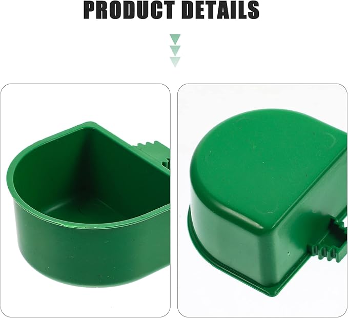 20Pcs Bird Cage Food Box Bird Food Bowl Plastic Holder Feeder Bowl Cage