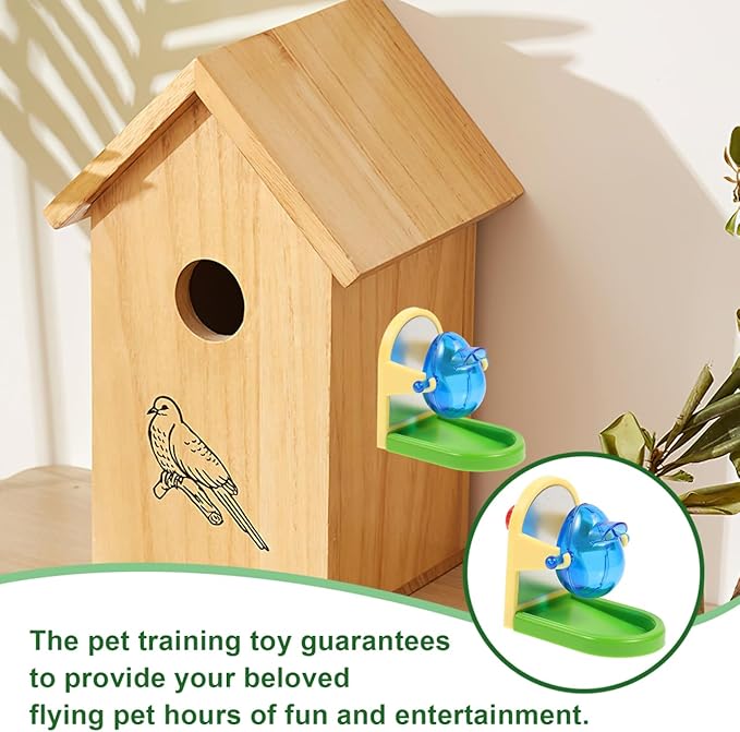 balacoo Parrot Food Leakage Toy Lightweight Bird Training Dispenser for Small Parrots Feeding Puzzle Entertainment Exercise 3.14X3.14X2.24In