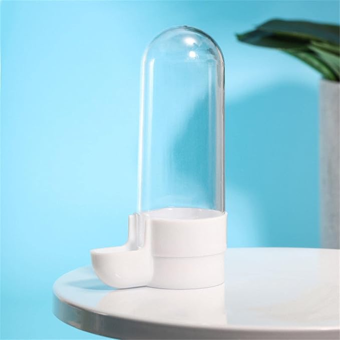 2PCS Bird Food Water Dispenser Bird Water Bottle Automatic Waterer Feeder Parakeet Waterer Cockatiel Cage Accessories (White)