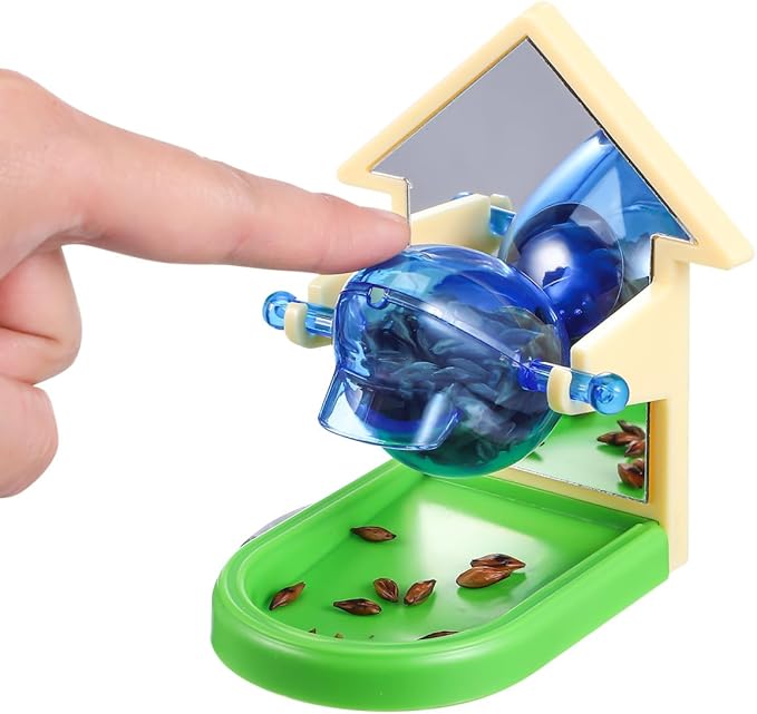 Parrot Food Leakage Toy Bird Treat Dispenser Lightweight Foraging Training Toy Easy Install 3.85X3.14X3.14In for Cockatiel Budgie Parakeet