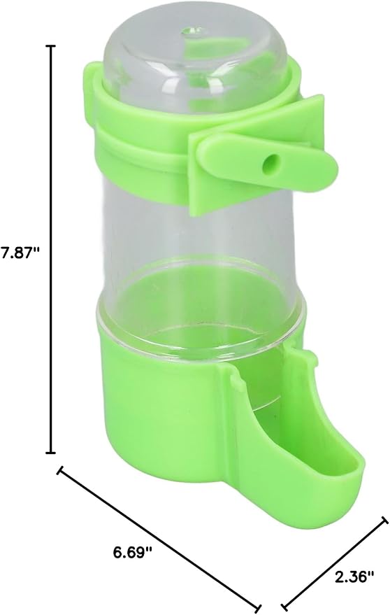 Pet Bird Hanging Water Feeder, 6Pcs EcoFriendly Automatic Bird Cage Water Feeder for Finches (100ml)