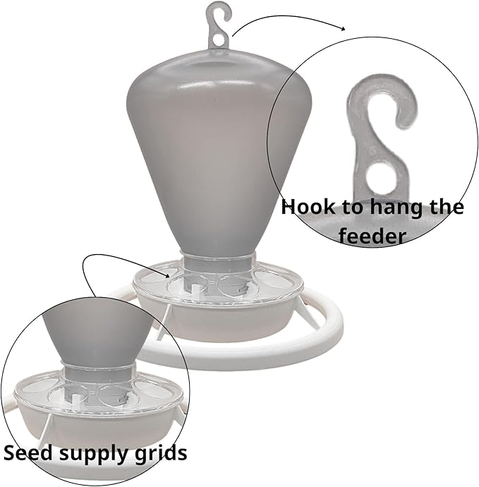 2GR Automatic Bird Feeder and Water Dispenser – Versatile Outdoor & Indoor Cage Feeder, Easy to Refill, Drainage System, Durable Plastic Design, Large Capacity