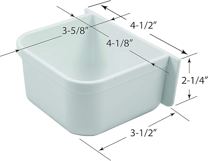 A&H Tool & Die Parrot Cage Replacement Feeder (Two Pack, White, Modern, Indoor)