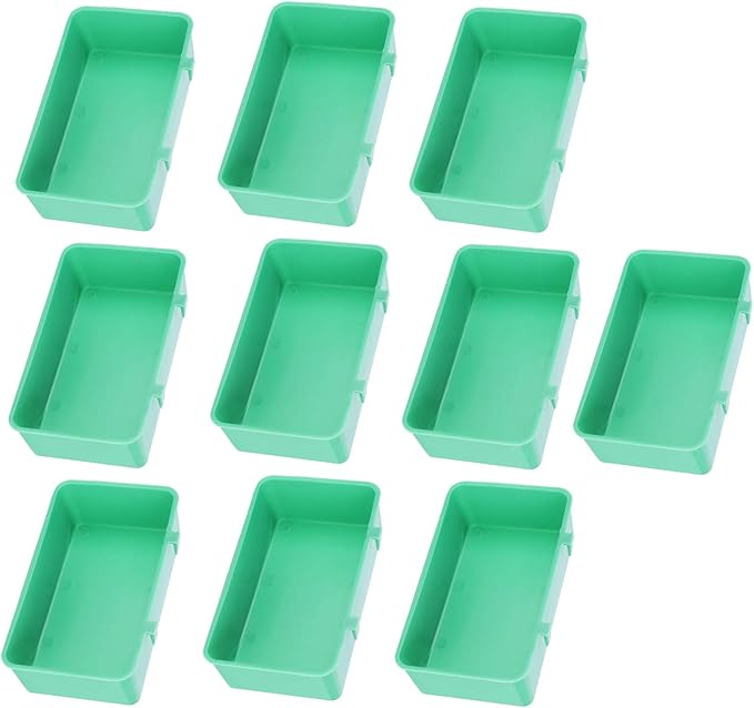 10Pcs Bird Seed Food Feeding Cups Plastic Hanging Bowl for Poultry Parakeet Budgie Cage