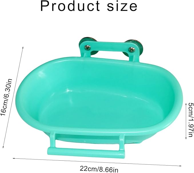 Bird Shower Tray, Parakeet Bird Bath, Bath for Cage Birdcage Addon Screw Tub Parrots Bathtub Birdcage Water Bowl Feeder Budgies Cage Accessories
