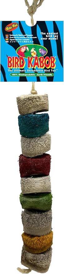 WESCO PET MINI MAX BIRD KABOB SHREDDABLE PARROT CHEW TOY