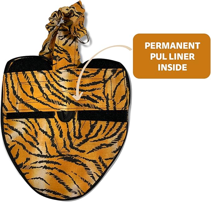 Hen Holster Premium Starter Kit - Bird Diaper, Wrap Around for Hens, Roosters, Ducks - Leak-Proof, Comfortable Bird Harness with Sewn-in Liner, Secure Hook & Loop Closure - Large, Tiger