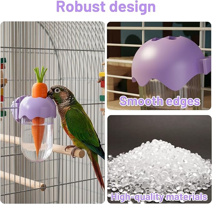 Parakeet Cage Accessories, Millet Holder for Bird Cage, No Mess Bird Feeder Suitable for Pet Feeding and Maintaining Food