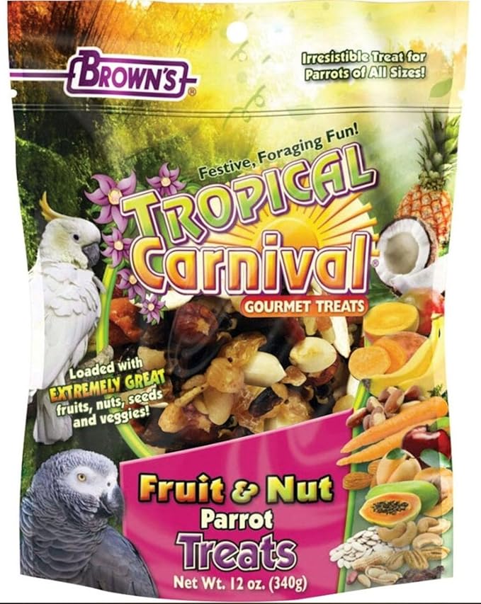 Tropical Carnival Brown's Gourmet Parrot Treats, 12 oz.
