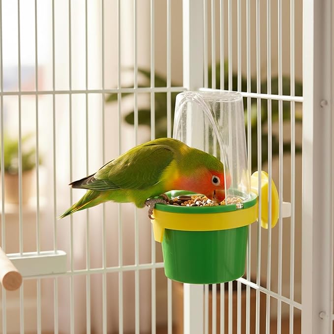 JW Pet Bird Cage Clean Cup Feeder & Water Cup Bird Accessory, Medium (Assorted Colors)