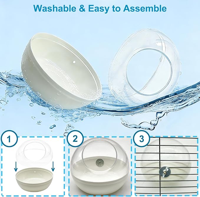 Bird Nest, Warm Bird Bed for Cage, Clear Parrot Nesting House Hanging Parakeet Cage Accessories for Lovebird, Canary, Budgie, Finch, Hamster (Clear)