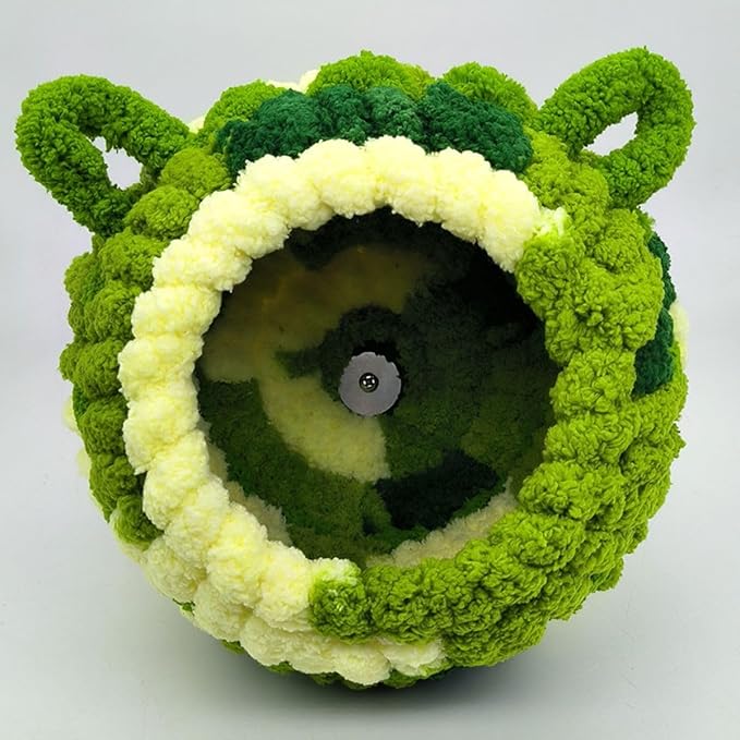 Bird Nest, Conure Breeding House Parrotlet Snuggle Hut Lovebird Bed for Conure, Lovebird, Canary, Finch, Cute Ear Design Bird Nest for Quaker Cockatiel (Green,S)