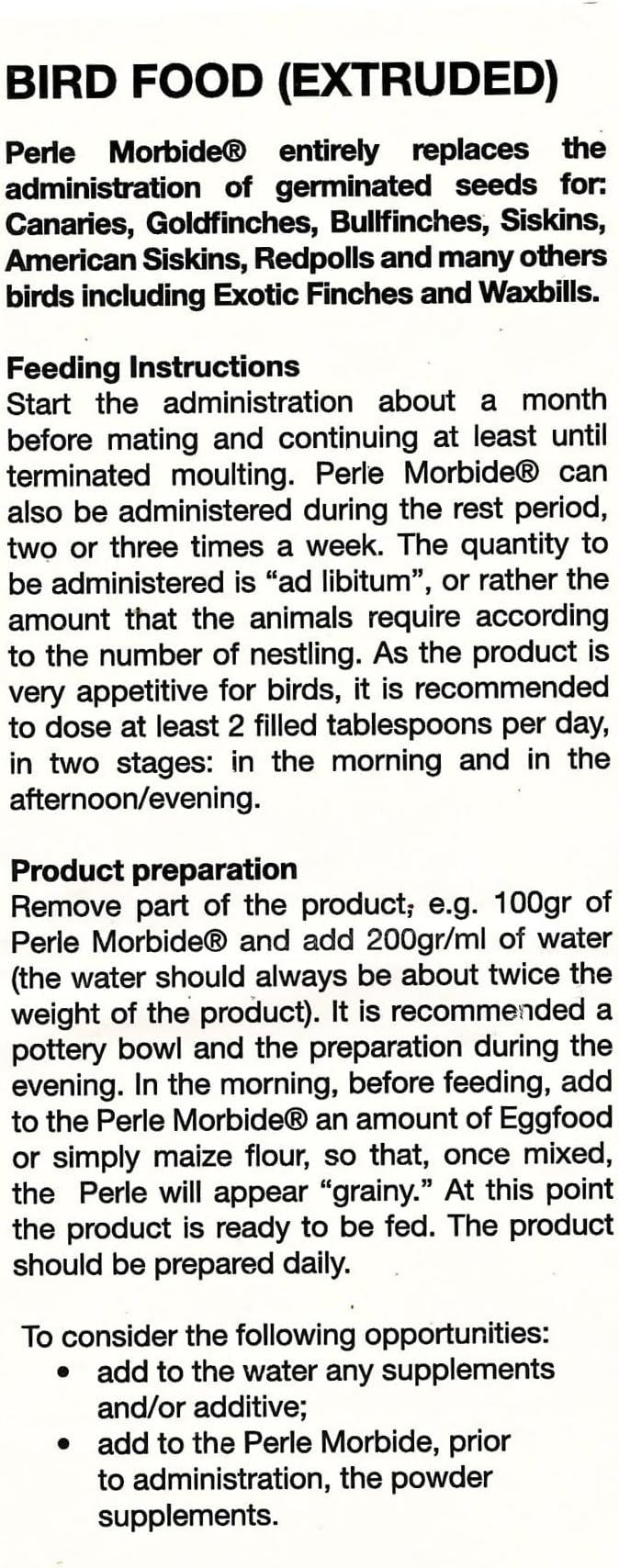 Perle Morbide Yellow Green Soft Bird Food 5Lb – Comida para Pajaritos, Complete Extruded Diet for Canaries, Finches, Parakeets, Goldfinches, Lady Gouldians – Vitamin-Rich & Digestible Formula