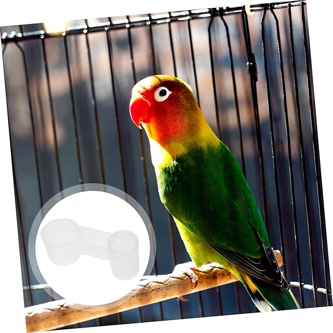 balacoo 10pcs Plastic Water Bottle Bird Drinker Feeder Cup Water Feeder Cup Chicken Pigeons Trough Animal Feeding Accessories