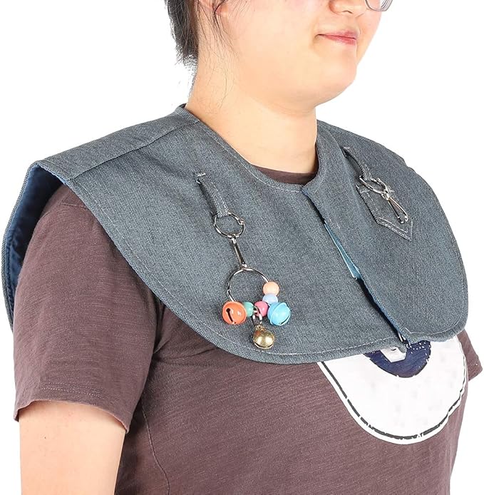 Anti-Scratch Shoulder Protector, Multi-Functional Parrot Training Shoulder Cape Protector Stand Bird Diaper Bird Anklet Toy for Small Medium Parakeets Cockatiels