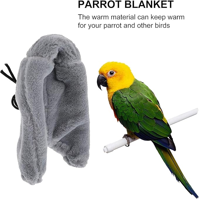 ISMARTEN 2 Pieces Comfort Corner Fleece Bird Blanket, Cuddle Nest Hanging Toy for Bird Cage, Warm Bird Shelter Bed for Small and Medium Parrots, Cockatiel Pigeon and Lovebirds (L)