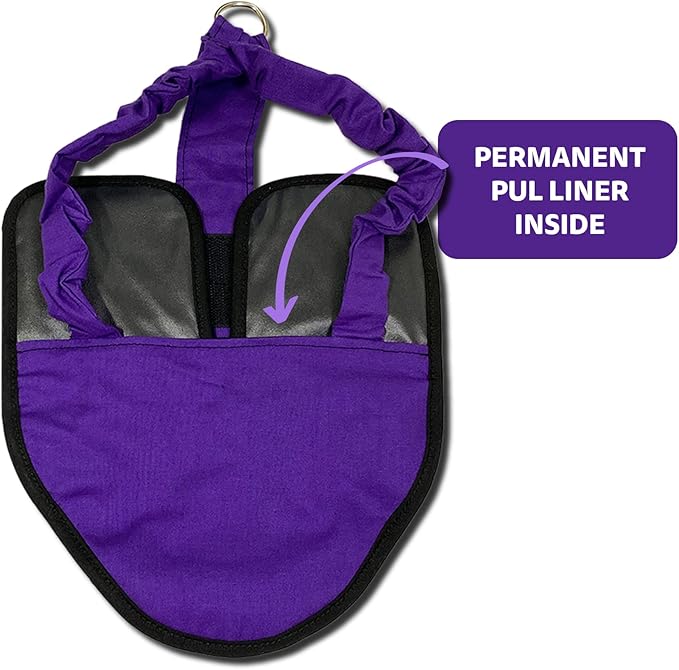 Hen Holster Premium Starter Kit - Bird Diaper, Wrap Around for Hens, Roosters, Ducks - Leak-Proof, Comfortable Bird Harness with Sewn-in Liner, Secure Hook & Loop Closure - XL, Purple