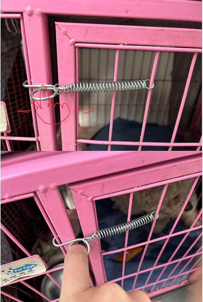 10pcs Spring Latch Hook for Cat, Bird, Rabbit Cages, Compatible with Large Bird, Parrot, Cat