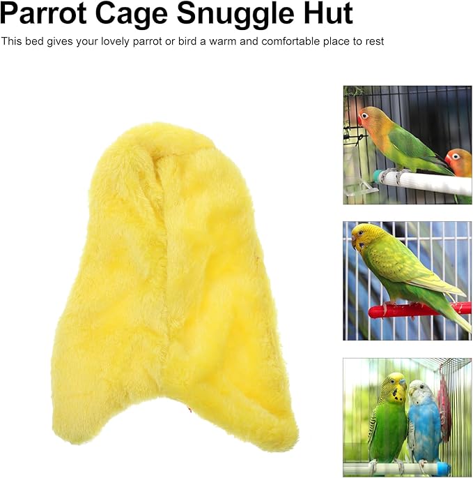 balacoo Bird Blanket Nest Hanging Hammock Bed for Parrot Cage 11.02X7.87In Soft Fleece Snuggle Hut Cozy Warm Bird Bed for Parakeet Cockatiel Pigeon