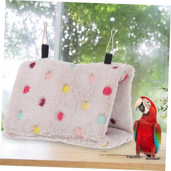 Mipcase 2pcs Warm Cotton Parrot Hammock Stylish Bird Nest for Cozy Hanging Shelter for Parakeets Cockatiels and Other Small Birds Ideal Bird Cage Accessory