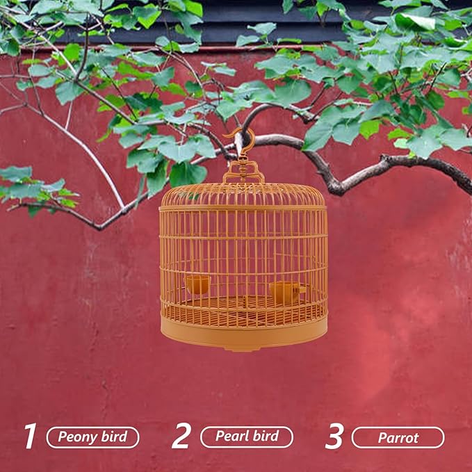 Hanging Bird Cage Stylish and Practical Birdcage for Parrots Lovebirds Safe Material Easy Access Door for Home Decoration Pet Comfort