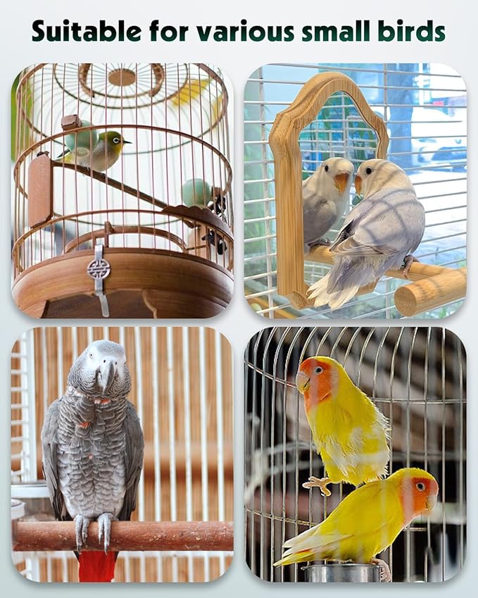 Pawfly 2 Pcs Bird Water Dispenser, Automatic Bird Water Feeder, Plastic Bird Cage Water Dispenser, Green Parrot Waterer for Parakeet Cockatiel Budgie Lovebirds (Not Fit for Food Feeding)