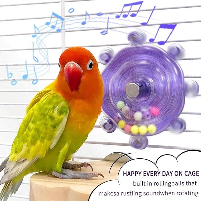 Budgie Toys, Parakeet Training Toy, Interactive Bird Educational Toy For Small Birds, Cockatiel Toys, Fun Parakeet toys, Lovebird toys, Quaker Parrot toys, Bird Toys For Conures, Sun Conure toys(Blue)