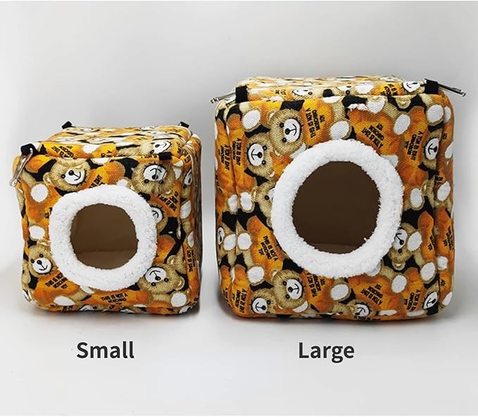 Winter Warm Bird Nest House Bed Hammock Toy for Pet Pet Parrot Parakeet Cockatiel Conure Lovebird (Large)