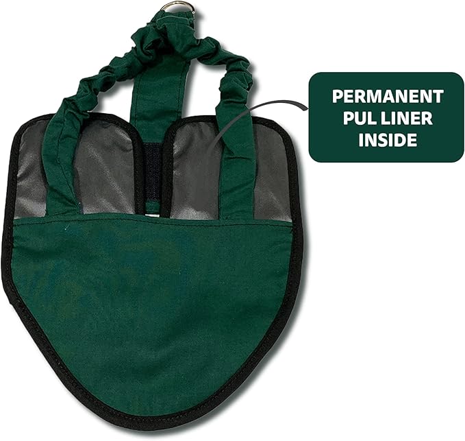 Hen Holster Premium Starter Kit - Bird Diaper, Wrap Around for Hens, Roosters, Ducks - Leak-Proof, Comfortable Bird Harness with Sewn-in Liner, Secure Hook & Loop Closure - XL, Green