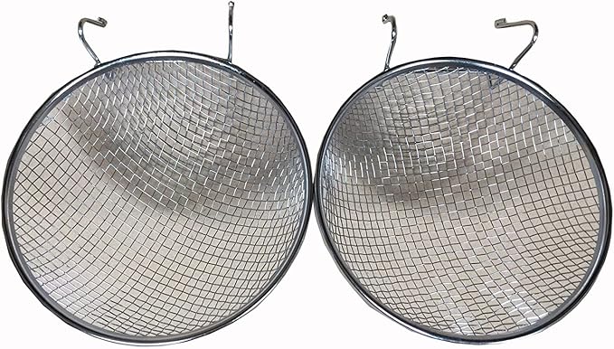 Mcage Lot of 2 Galvanized Steel Finch Canary Bird Nests with Metal Cage Hook