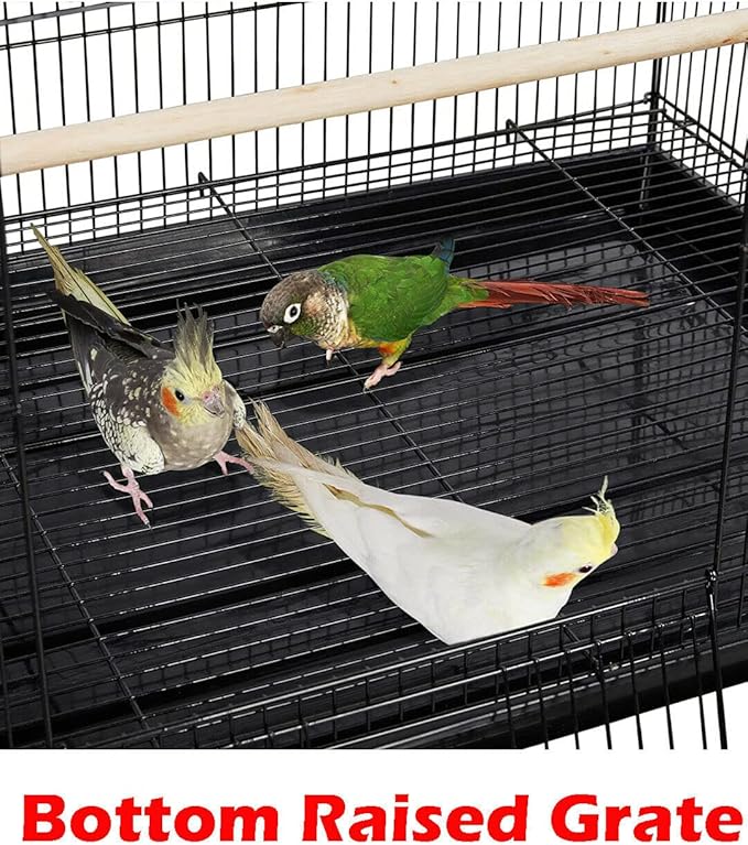 Small Breeder Breeding Cages with Center Dividers, Pack of 6, 24 x 16 x 16 H inches (24 x 16 x 16 H inches, Black)