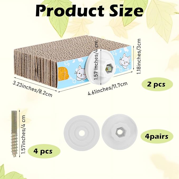 COMNICO 2 PCS Bird Chew Toy Parrot Cage Perch Cardboard Platform Bird Paw Grinding Stand for Cage Birds Resting Platform Stand Parrot Playground Exercise Toys ParakeetsCage Accessories