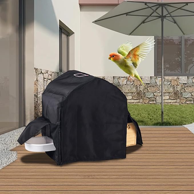 Bird Cage Covers Night Blackout Birdcage Cover for ParakeetsWinter Good Night Enclosure for Bird Lovebirds Macaw, Parrot Cage Cover