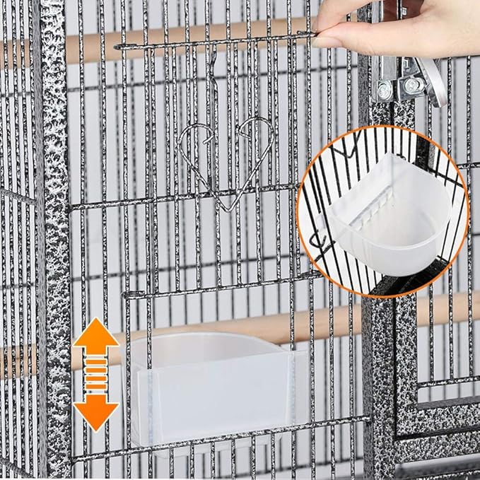 Topeakmart 63-Inch Wrought Iron Large Parrot Bird Cage Cockatiel Conure Mid-Sized Parrot Cage