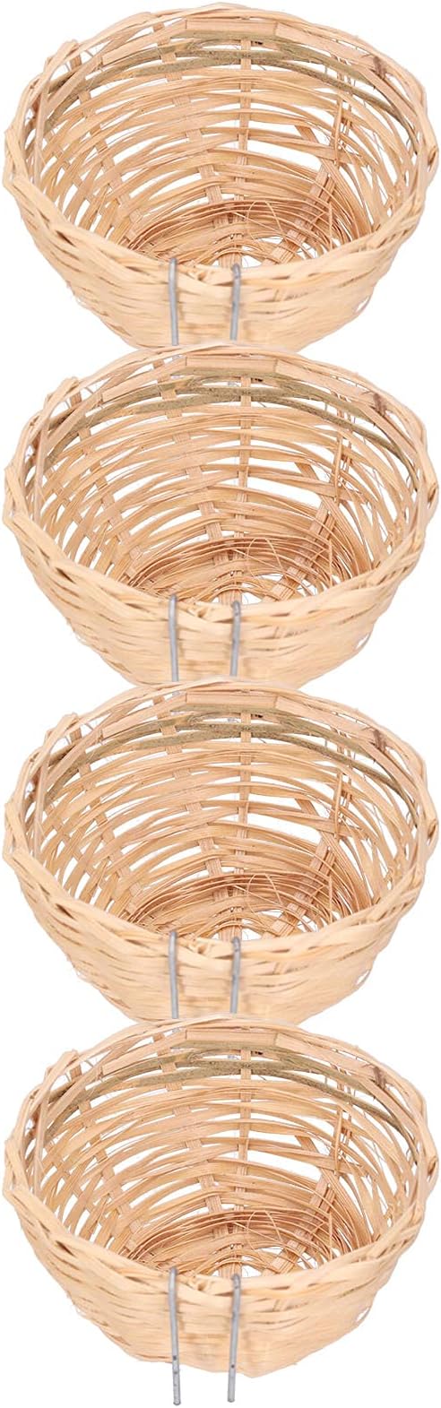 TOPINCN 4pcs, Handmade Weaving Breeding Resting Bird House with Hook Decoration for Parrots Canary